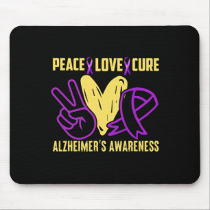 Peace Cure Love Alzheimer´s Awareness Mouse Pad