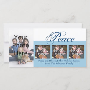 Peace Custom Christmas or Hanukkah Photo Cards