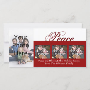 Peace Custom Christmas Photo Cards