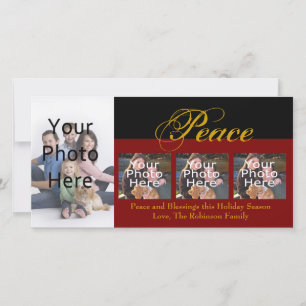 Peace Custom Christmas Photo Cards