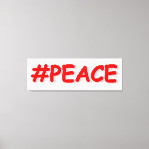 "#PEACE" Cute Design. Buy Now Canvas Print
