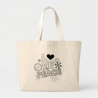 peace design large tote bag