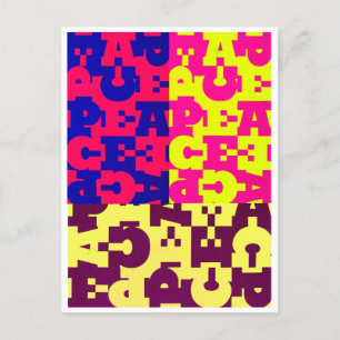 Peace design postcard