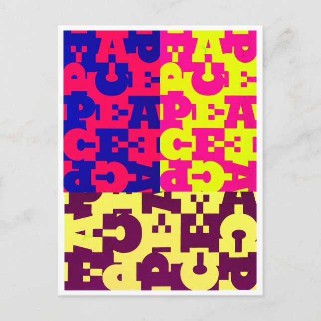 Peace design postcard (Front)