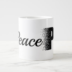 Peace Disintegration Effect Typography  Mug
