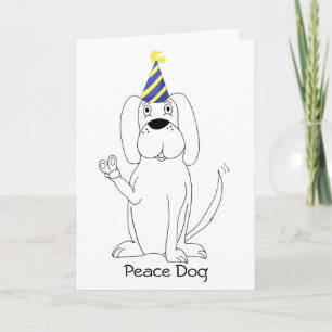 Peace Dog Birthday Card