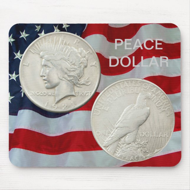 PEACE DOLLAR-MOUSEPAD MOUSE PAD (Front)