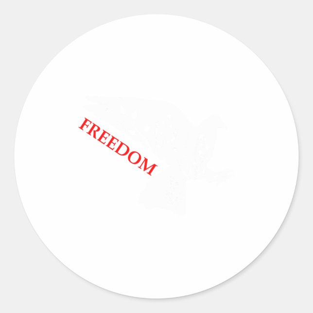 Peace Dom White Dove Says Dom Usa Red Dom Saying  Classic Round Sticker (Front)
