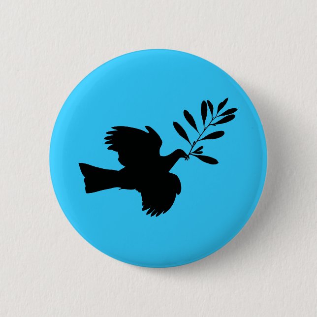 Peace Dove 6 Cm Round Badge (Front)
