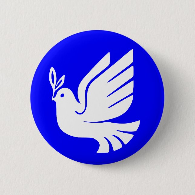 Peace Dove 6 Cm Round Badge (Front)