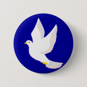 Peace Dove 6 Cm Round Badge