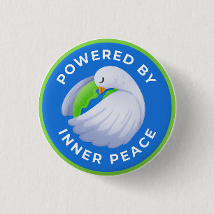 Peace Dove Button Powered by Inner Peace