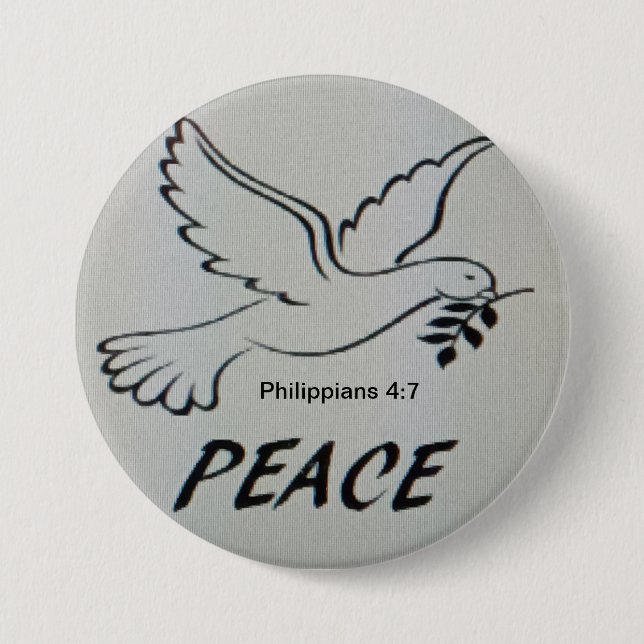 Peace Dove Button with scripture (Front)