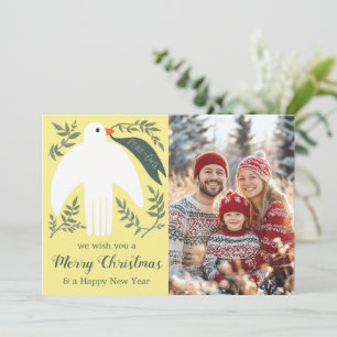 Peace Dove Christmas Holiday CUSTOM PHOTO  Card
