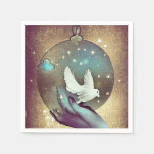 Peace Dove Christmas Ornament Napkin