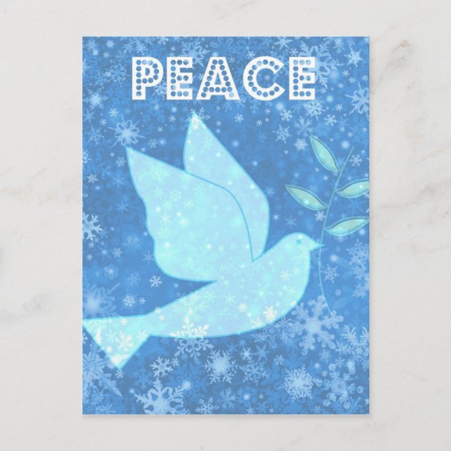Peace Dove Christmas Postcard (Front)