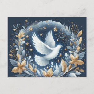 Peace dove Christmas postcard