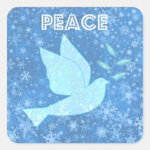Peace Dove Christmas Stickers