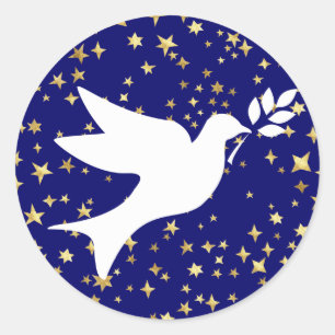 Peace Dove Classic Round Sticker
