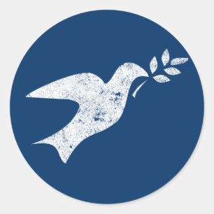 Peace Dove Classic Round Sticker