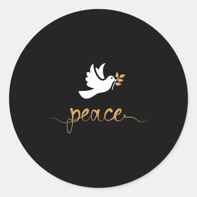 Peace Dove  Classic Round Sticker (Front)