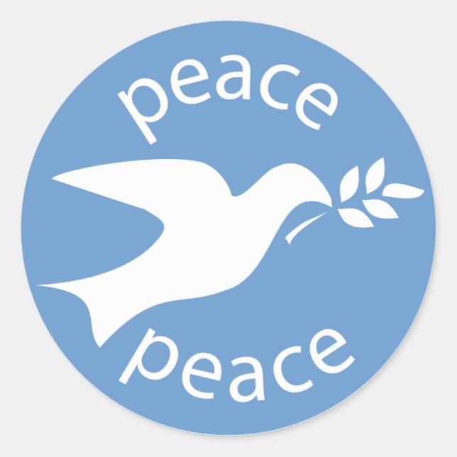 Peace Dove Classic Round Sticker (Front)