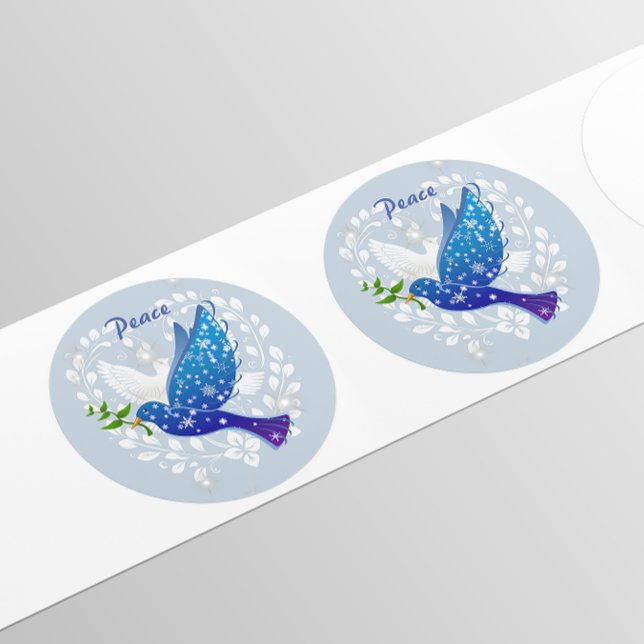 Peace Dove Classic Round Sticker (Creator Uploaded)