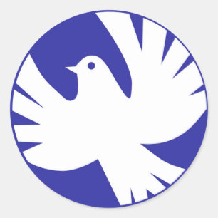 PEACE DOVE CLASSIC ROUND STICKER