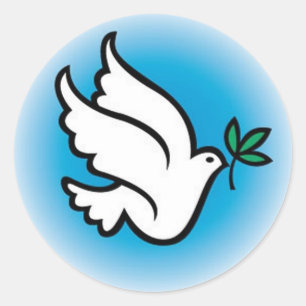 peace dove classic round sticker