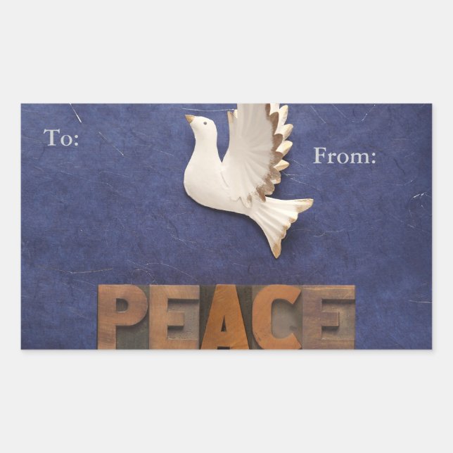 Peace dove gift tag (Front)