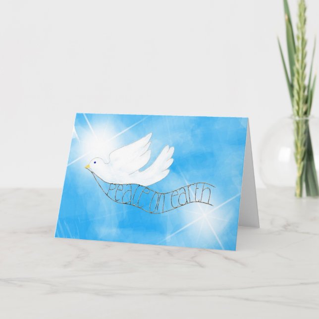 peace dove holiday card (Front)