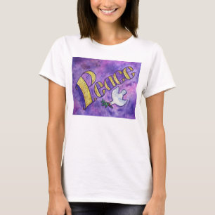 Peace Dove Inspirational Word Art T-shirts