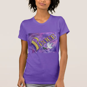 Peace Dove Inspirational Word Art T-shirts