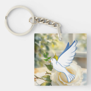 Peace Dove Key Ring