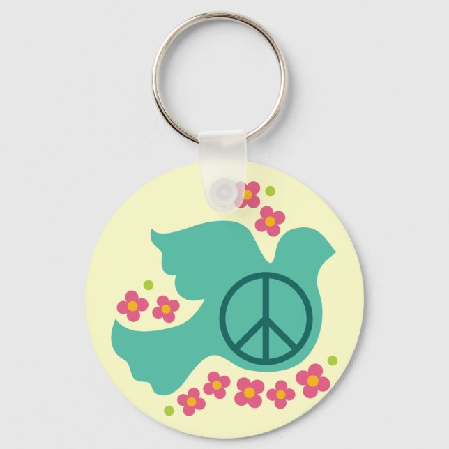 Peace Dove Key Ring (Front)