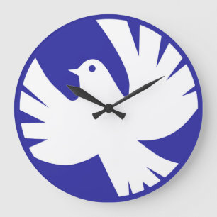 PEACE DOVE LARGE CLOCK