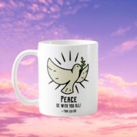 Peace Dove Mug – "Peace Be With You All!"