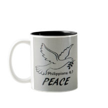 Peace Dove Mug with Scripture