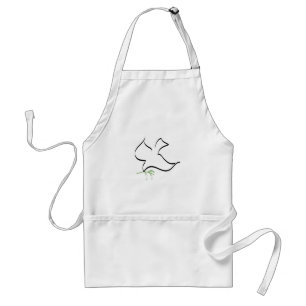 Peace Dove Olive Branch Religious Symbol Standard Apron