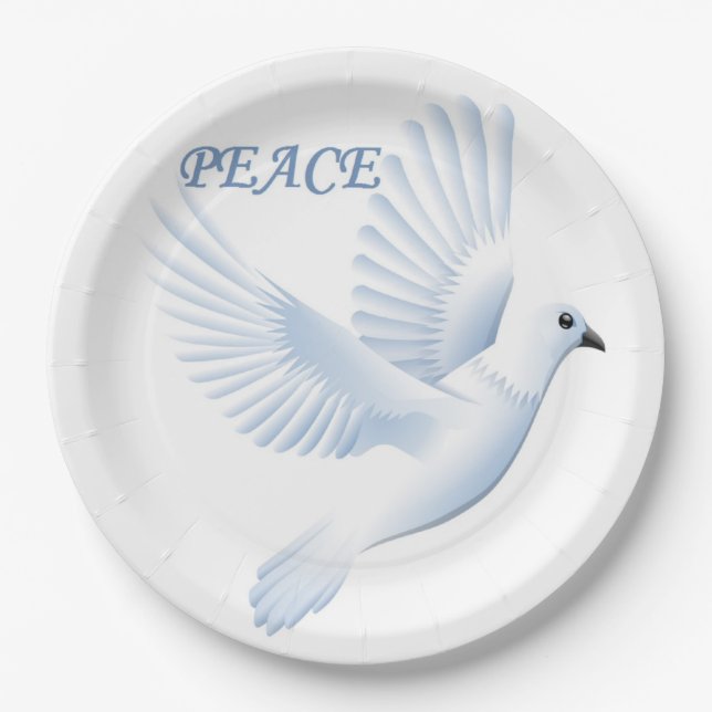 PEACE DOVE PAPER PLATE (Front)