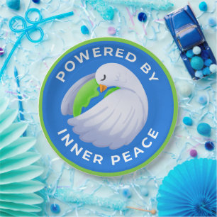 Peace Dove Paper Plates - Powered by Inner Peace