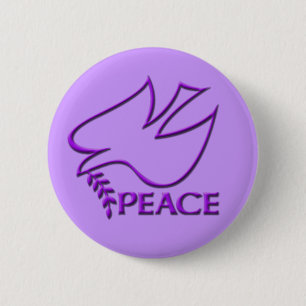 Peace Dove Peace Sign 6 Cm Round Badge