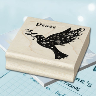 Peace Dove Rubber Stamp