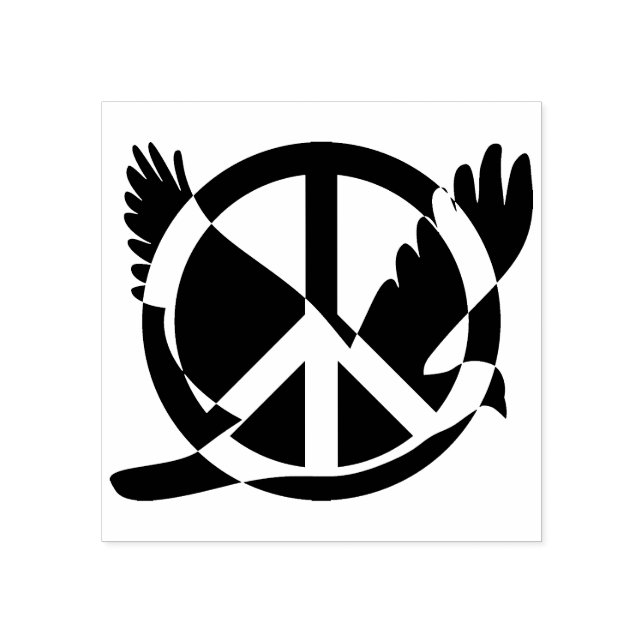 Peace dove rubber stamp (Imprint)