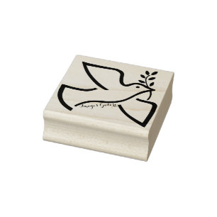 Peace Dove Rubber Stamp