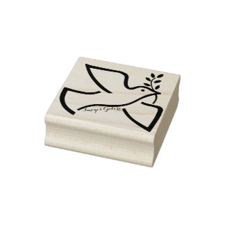 Peace Dove Rubber Stamp