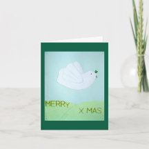 Peace Dove Rustic Christmas Card