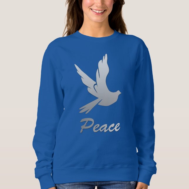 Peace Dove Silver Gradient  Sweatshirt (Front)