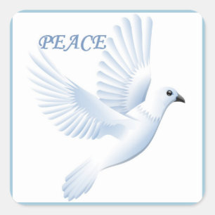 PEACE DOVE SQUARE STICKER