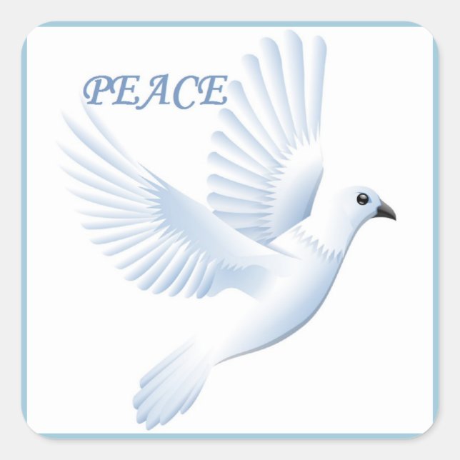 PEACE DOVE SQUARE STICKER (Front)
